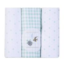 Cueiro Flanelado Bordados Papi Kit 3 Unidades Bebê Cueiro Flanelado Bordados Papi Kit 3 Unidades Bebê