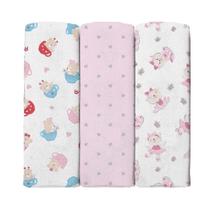 CUEIRO FLANELADO BUBLIM BABY 3 UNIDADES 100% ALGODÃO ESTAMPAS 60CM x 80CM CUEIRO FLANELADO BUBLIM BABY 3 UNIDADES 100% ALGODÃO ESTAMPAS 60CM x 80CM