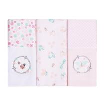 Cueiro Flanelado Com 3 Pçs Borboletas 80cm X 80cm Papi Cueiro Flanelado Com 3 Pçs Borboletas 80cm X 80cm Papi