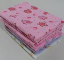 Cueiro Flanelado Estampado 80x60cm Kit Com 5 Cueiro Flanelado Estampado 80x60cm Kit Com 5