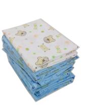 Cueiro Flanelado Estampado 80x60cm Kit Com 5 - Dugu