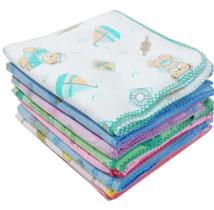 Cueiro Flanelado Estampado 80x80cm Com Crochê