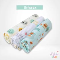 Cueiro Flanelado Karinho 100% Algodão 80x50cm 3 e 6 unidades