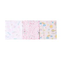Cueiro flanelado karinho estampado 80cm x 50cm contem 03 un