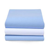 Cueiro Flanelado Liso Com 3 Pçs Azul 80cm X 50cm Papi