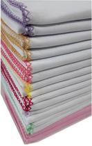 Cueiro Flanelado Liso Gigante Com Crochê 80X80Cm Rosa