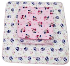 Cueiro Flanelado Mickey/minnie 80x80cm Com Crochê Cueiro Flanelado Mickey/minnie 80x80cm Com Crochê