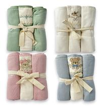 Cueiro Flanelado Premium Grande Algodão Enxoval Bebê 3 Peças