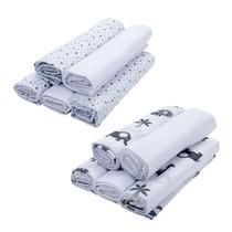Cueiro Fralda Pano 5 Peças Absorvente Algodão Enxoval Bebê Cueiro Fralda Pano 5 Peças Absorvente Algodão Enxoval Bebê