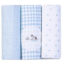 Cueiro Manta Flanelada Bordados Infantil Bebê Kit 3 Unidades 80 x 80cm - Papi Baby Cueiro Manta Flanelada Bordados Infantil Bebê Kit 3 Unidades 80 x 80cm - Papi Baby