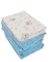 Cueiro Manta Flanelado 80x80cm Grande Bebe Algodão Com 3 - Dugu