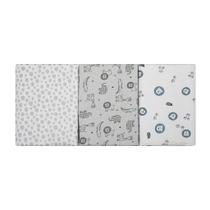 Cueiro PAPI Composé Estampado 100% Algodão - 3 Unidades - REF4504 SELVA Cueiro PAPI Composé Estampado 100% Algodão - 3 Unidades - REF4504 SELVA