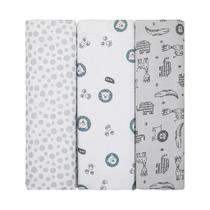 Cueiro Papi Composê Estampado 80x80cm - 3 Unidades REF 4204