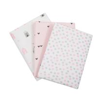 Cueiro PAPI Composição Estampada 3 Unidades 100% Algodão 80cm x 50cm