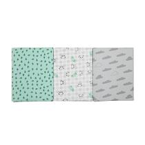 Cueiro PAPI Composição Estampado 100% Algodão - 3 Unidades - Panda Cueiro PAPI Composição Estampado 100% Algodão - 3 Unidades - Panda