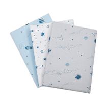 Cueiro PAPI Composição Estampado 3 Unidades 100% Algodão 80cm x 50cm