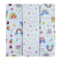Cueiro para Bebê 3 Unidades 1,00 m x 80 cm Flanelado Bublim