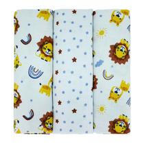 Cueiro para Bebê 3 Unidades 1,00 m x 80 cm Flanelado Bublim