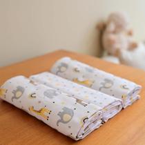 Cueiro para Bebê 3 Unidades 1,00 m x 80 cm Flanelado Bublim