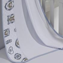 Cueiro Simples Tecebem Baby Guilherme Malha 100% Algodão Estampado kinder 80cmx90cm Azul