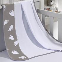 Cueiro Simples Tecebem Baby Mia Malha Estampado kinder Cinza