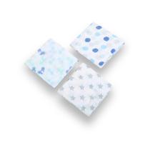 Cueiro Swaddle 3 Unidades Estampado Azul 1,0M X 80Cm Menino Cueiro Swaddle 3 Unidades Estampado Azul 1,0M X 80Cm Menino