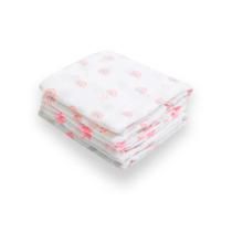 Cueiro Swaddle 3 Unidades Estampado Rosa Coração 1,0M X 80Cm Menina Cueiro Swaddle 3 Unidades Estampado Rosa Coração 1,0M X 80Cm Menina