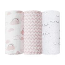Cueiro Swaddle Soft Premium Papi Baby 1, 20M X 1, 20M 03 Un, Papi Textil, Rosa