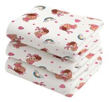 CUEIRO TURMA DA MÔNICA BABY 60 CM X 80 CM - 3 CUEIROS cor: rosa CUEIRO TURMA DA MÔNICA BABY 60 CM X 80 CM - 3 CUEIROS cor: rosa