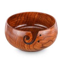 Cuenco para Hilo Mundo Pequeño de Madera de Palo de Rosa 15.3 x 7.5 cm