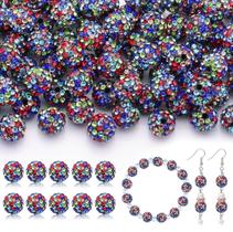 Cuentas de Rhinestones TINKRSTUFF negras mixtas de 10 mm, 200 piezas