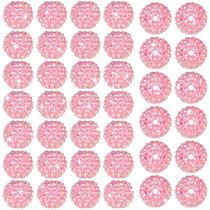 Cuentas de Strass Loetere de 20 mm con Cristal Rosa Redondas, Paquete de 40 Piezas