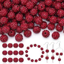 Cuentas STRASS TINKRSTUFF 120 piezas, 10 mm, Rojo Oscuro