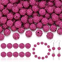 Cuentas TINKRSTUFF 160 piezas, 10 mm, con piedras de strás fucsia Cuentas TINKRSTUFF 160 piezas, 10 mm, con piedras de strás fucsia