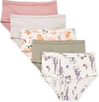 Cuequinhas Burt's Bees Baby para Meninas Pequenas Pacote com 5 Orgânicas Cuequinhas Burt's Bees Baby para Meninas Pequenas Pacote com 5 Orgânicas