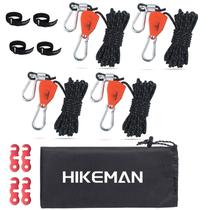 Cuerda de Camping HIKEMAN con Polea de Ráfaga 4mm 4m (4 piezas, Negra) Cuerda de Camping HIKEMAN con Polea de Ráfaga 4mm 4m (4 piezas, Negra)