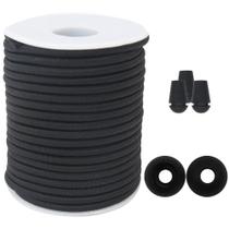 Cuerda Elástica ZHFMLY Negra de Nylon elástico de 4 mm de grosor y 15 m de largo Cuerda Elástica ZHFMLY Negra de Nylon elástico de 4 mm de grosor y 15 m de largo