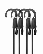 Cuerdas elásticas ajustables LuckyStraps 80" negras con ganchos (4 piezas) Cuerdas elásticas ajustables LuckyStraps 80" negras con ganchos (4 piezas)