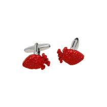 Cuff Links Alloy Red Heart para homens, design moderno Cuff Links Alloy Red Heart para homens, design moderno