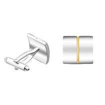 Cuff Links: cobre polido quadrado minimalista para homens