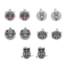 Cuff Links Owl Design para homens em liga de prata Cuff Links Owl Design para homens em liga de prata