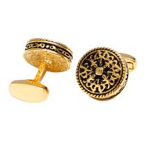 Cuff Links, placa de ouro vintage francesa Art Déco para homens