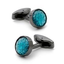 Cuff Links vintage incrustados de cristal para homens em liga leve 13g