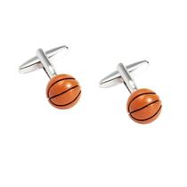 Cufflinks Basketball Brown Copper para homens Cufflinks Basketball Brown Copper para homens