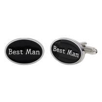 Cufflinks Best Man Elegant Oval Design Black Alloy 12g Cufflinks Best Man Elegant Oval Design Black Alloy 12g