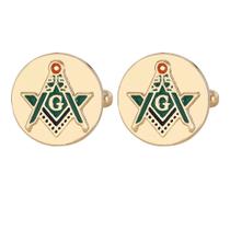 Cufflinks Creative Freemason banhados a ouro para homens e mulheres Cufflinks Creative Freemason banhados a ouro para homens e mulheres