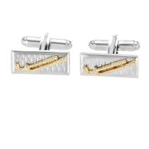 Cufflinks Creative Golf Club Design para homens em prata Cufflinks Creative Golf Club Design para homens em prata