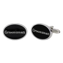 Cufflinks Groomsman com design oval elegante para homens Cufflinks Groomsman com design oval elegante para homens