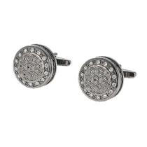 Cufflinks Gunmetal Grey Vintage Style para homens