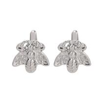 Cufflinks Silver Bee para homens, design elegante inspirado em animais Cufflinks Silver Bee para homens, design elegante inspirado em animais